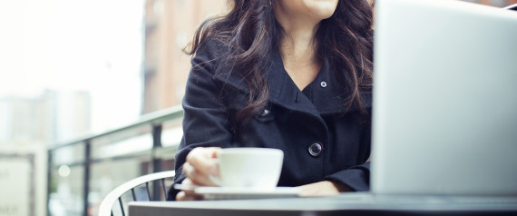 Coffee Break Business Woman Outdoors